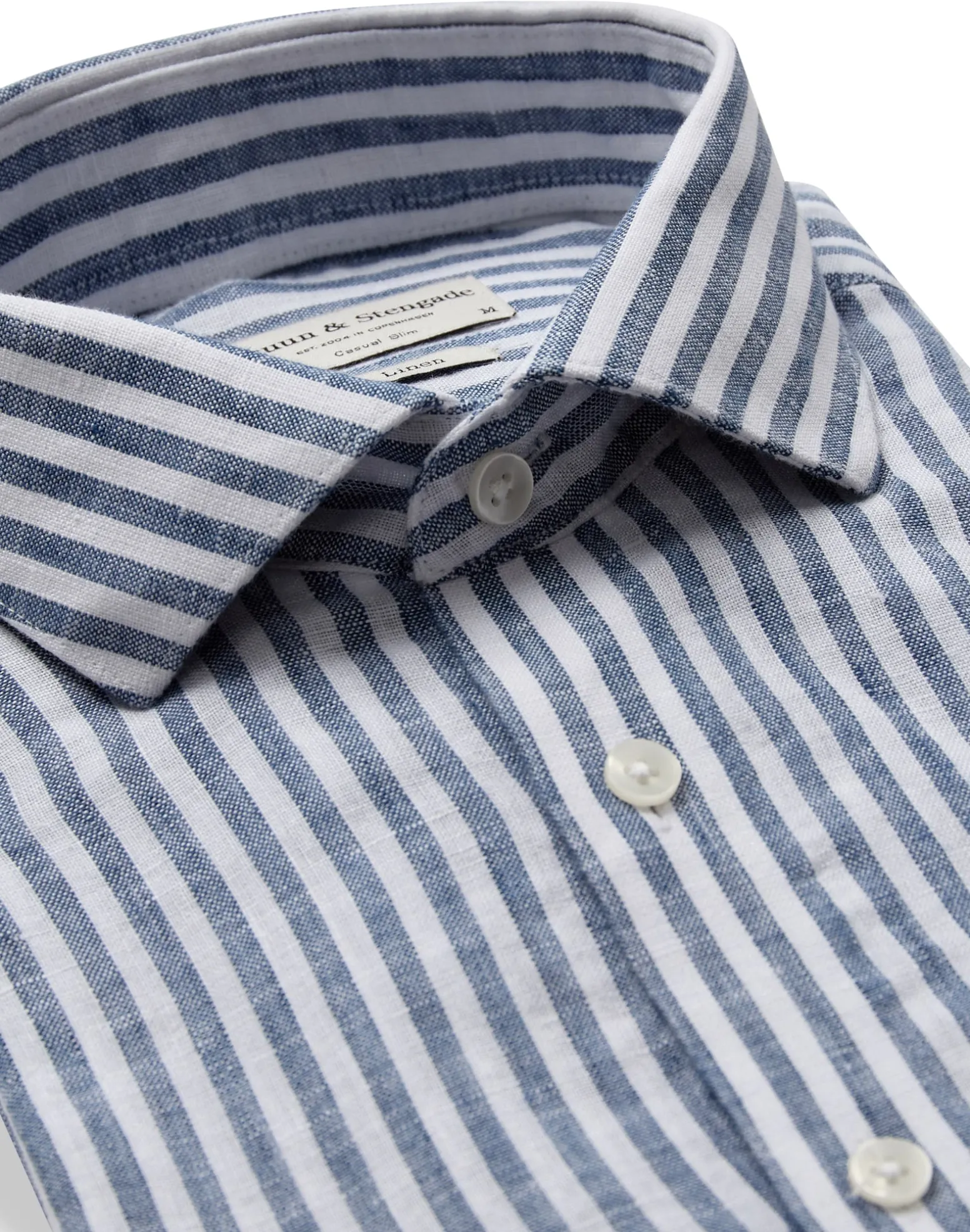 BS Sydney Casual Slim Fit Skjorta - Blue/White