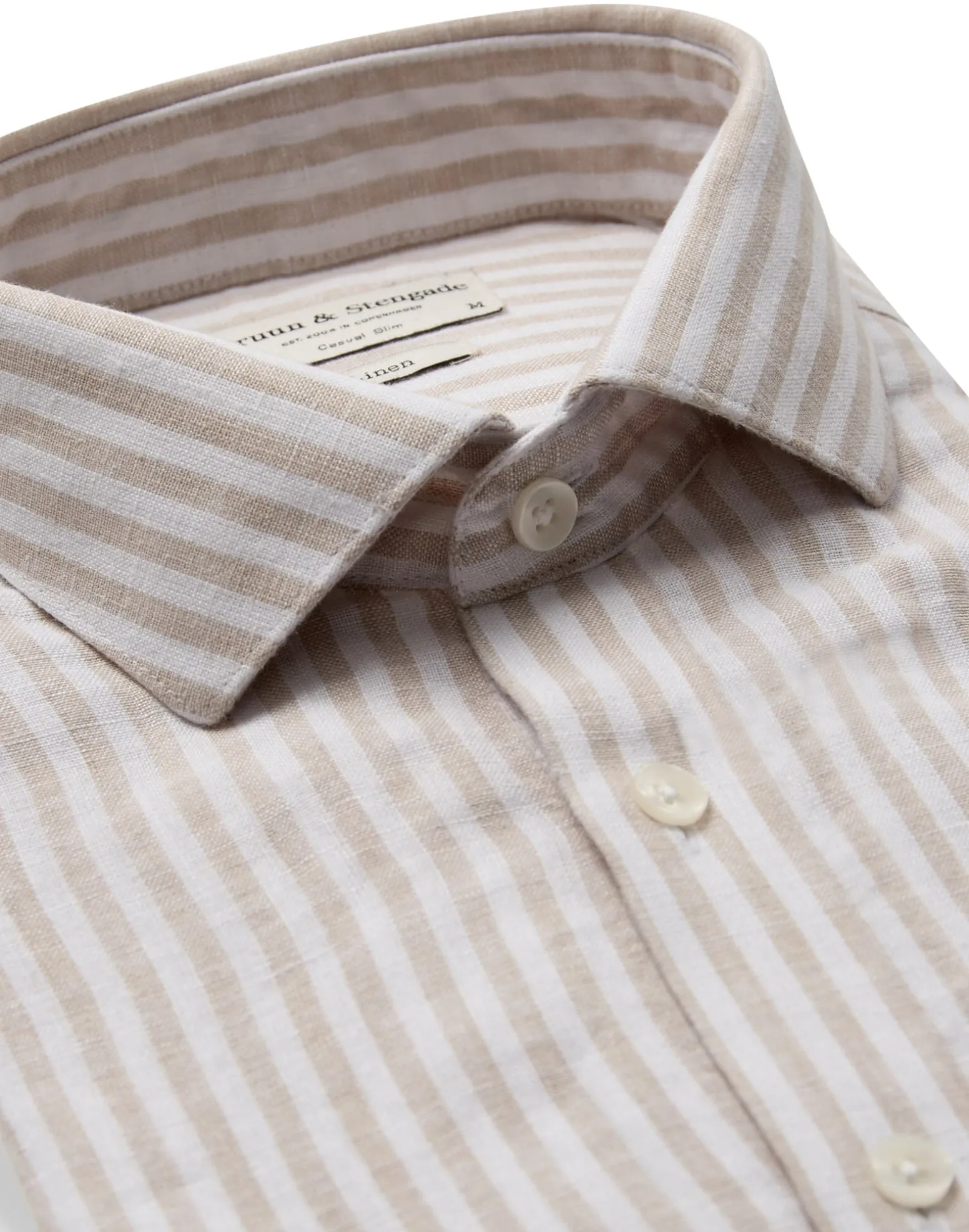 BS Sydney Casual Slim Fit Skjorta - Sand/White