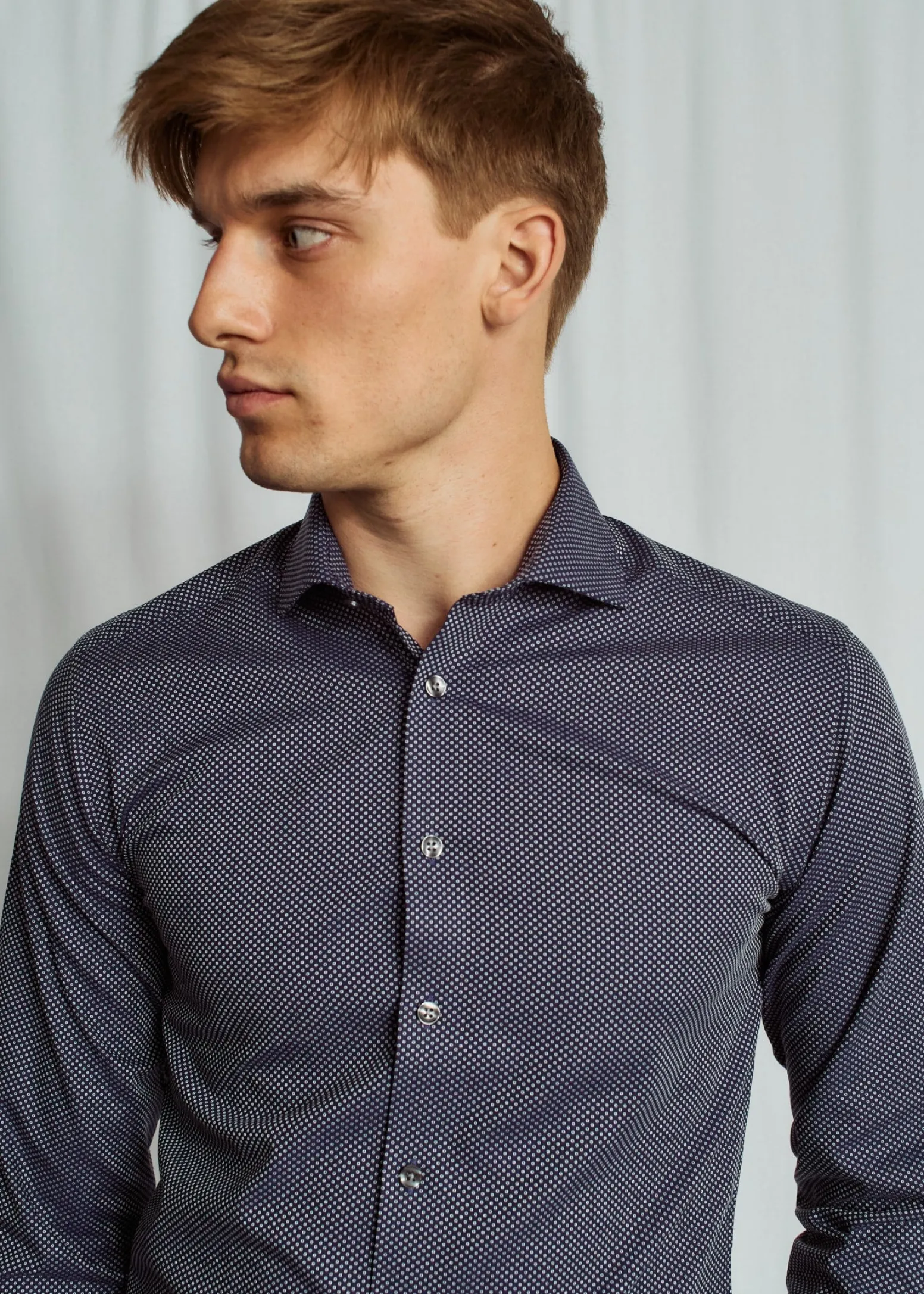BS Teague Modern Fit Skjorta - Navy