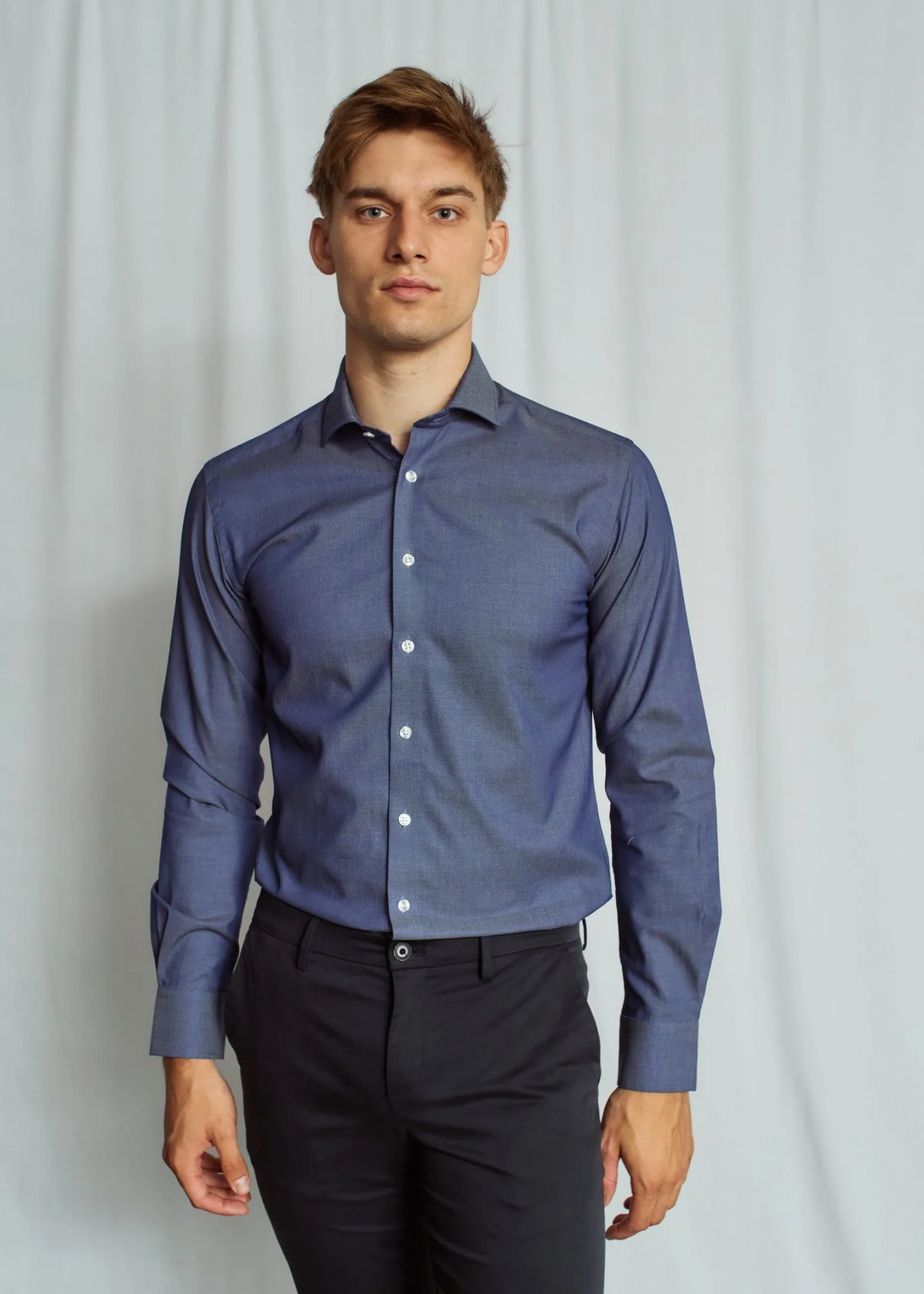 BS Tobias Modern Fit Skjorta - Blue