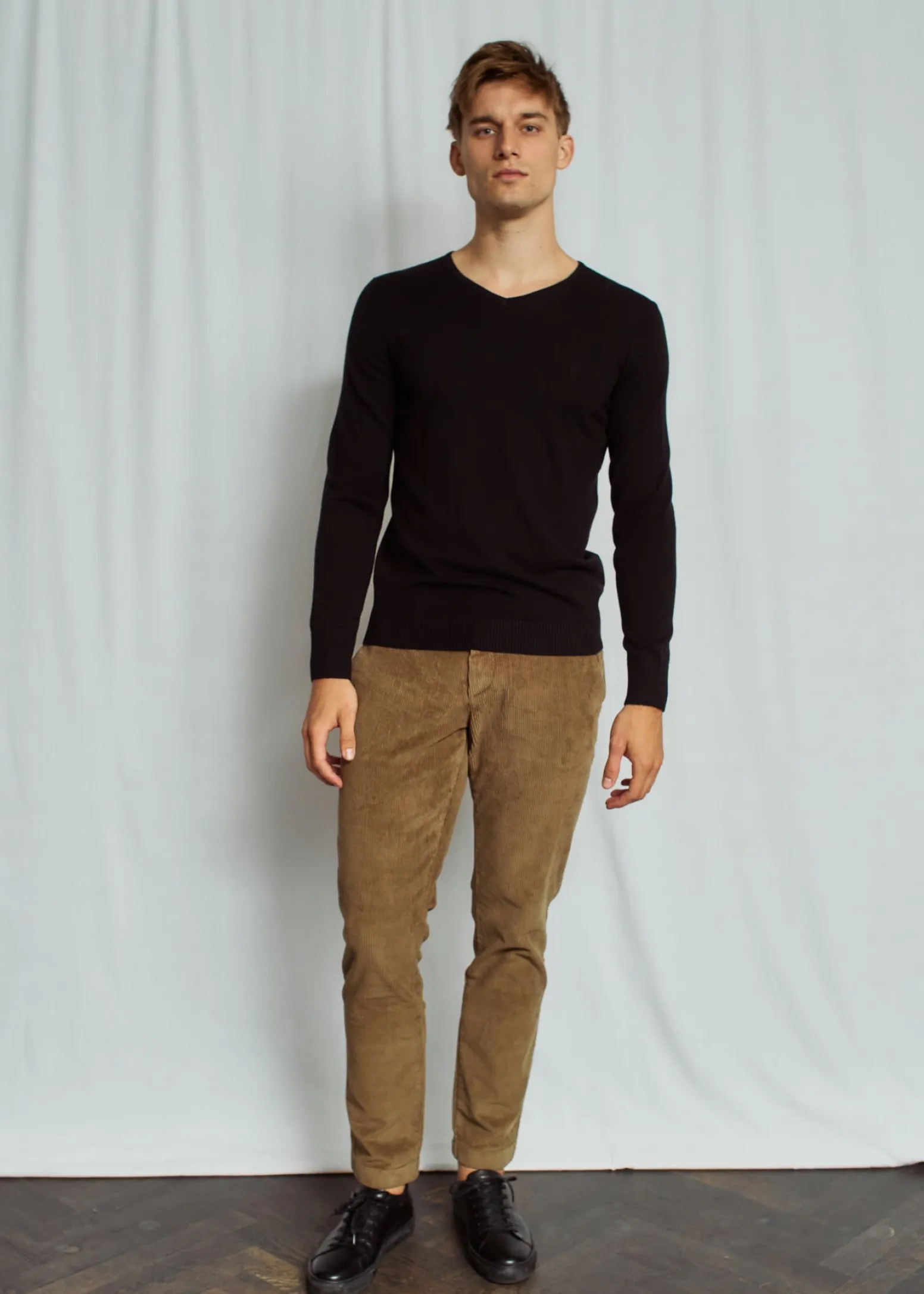 BS Uranus Regular Fit Stickat - Black