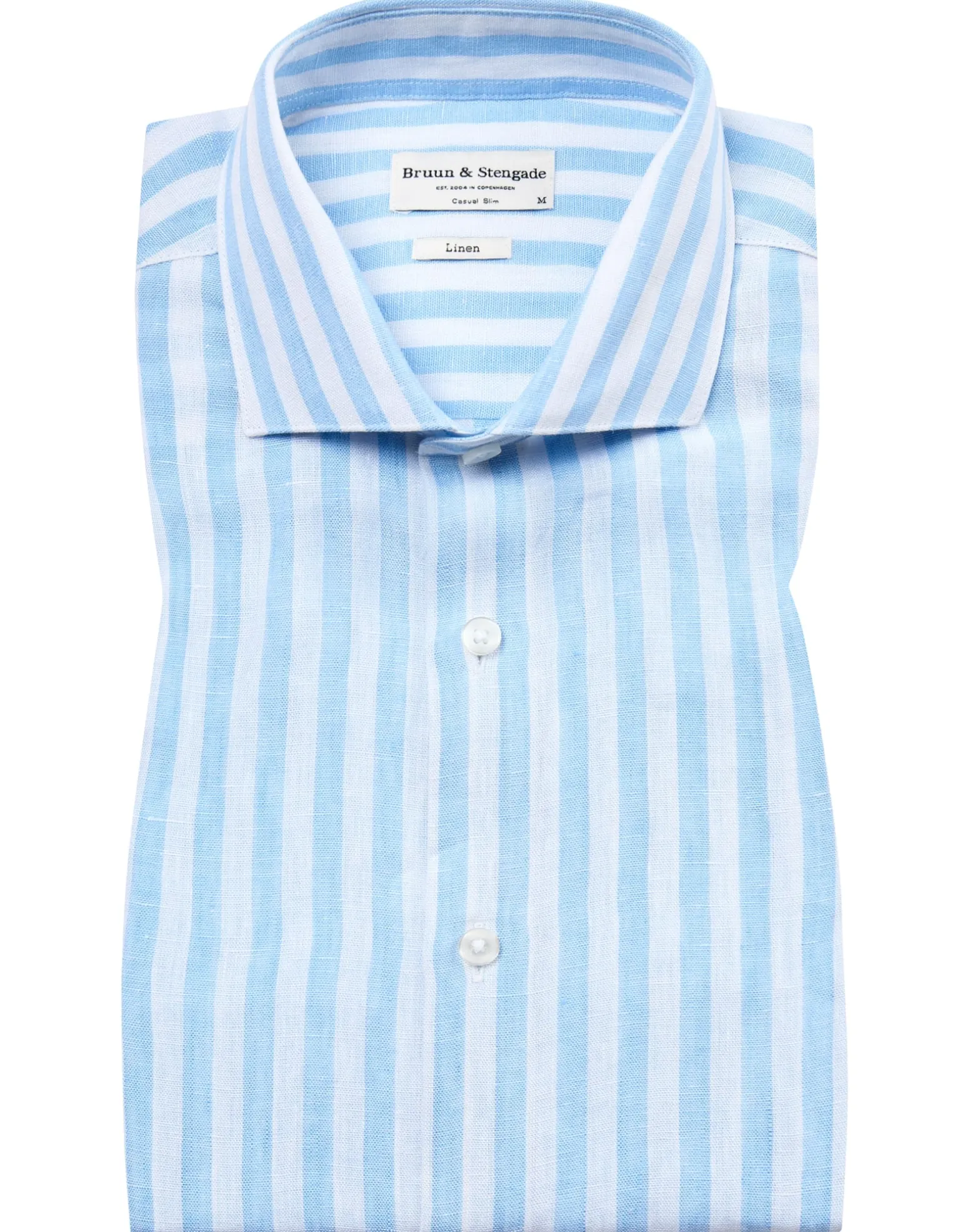 BS Valencia Casual Slim Fit Skjorta - Light Blue/White