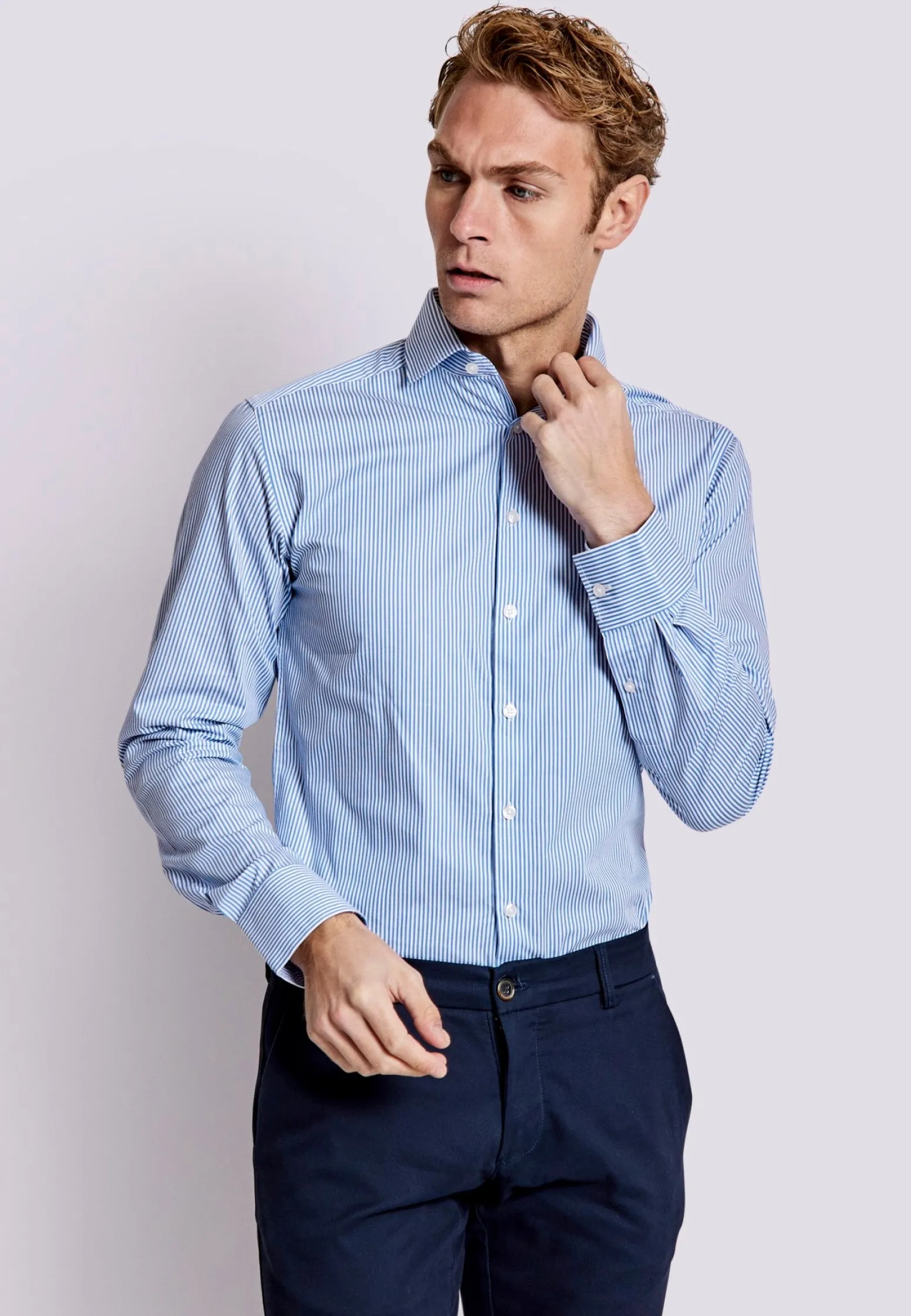 bs_vaughn_slim_fit_skjort_2.webp BS Vaughn Slim Fit Skjorta - Blue/White