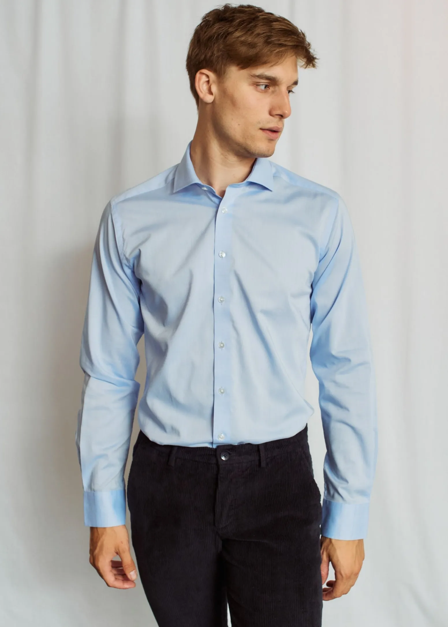 BS Vucevic Slim Fit Skjorta - Light Blue