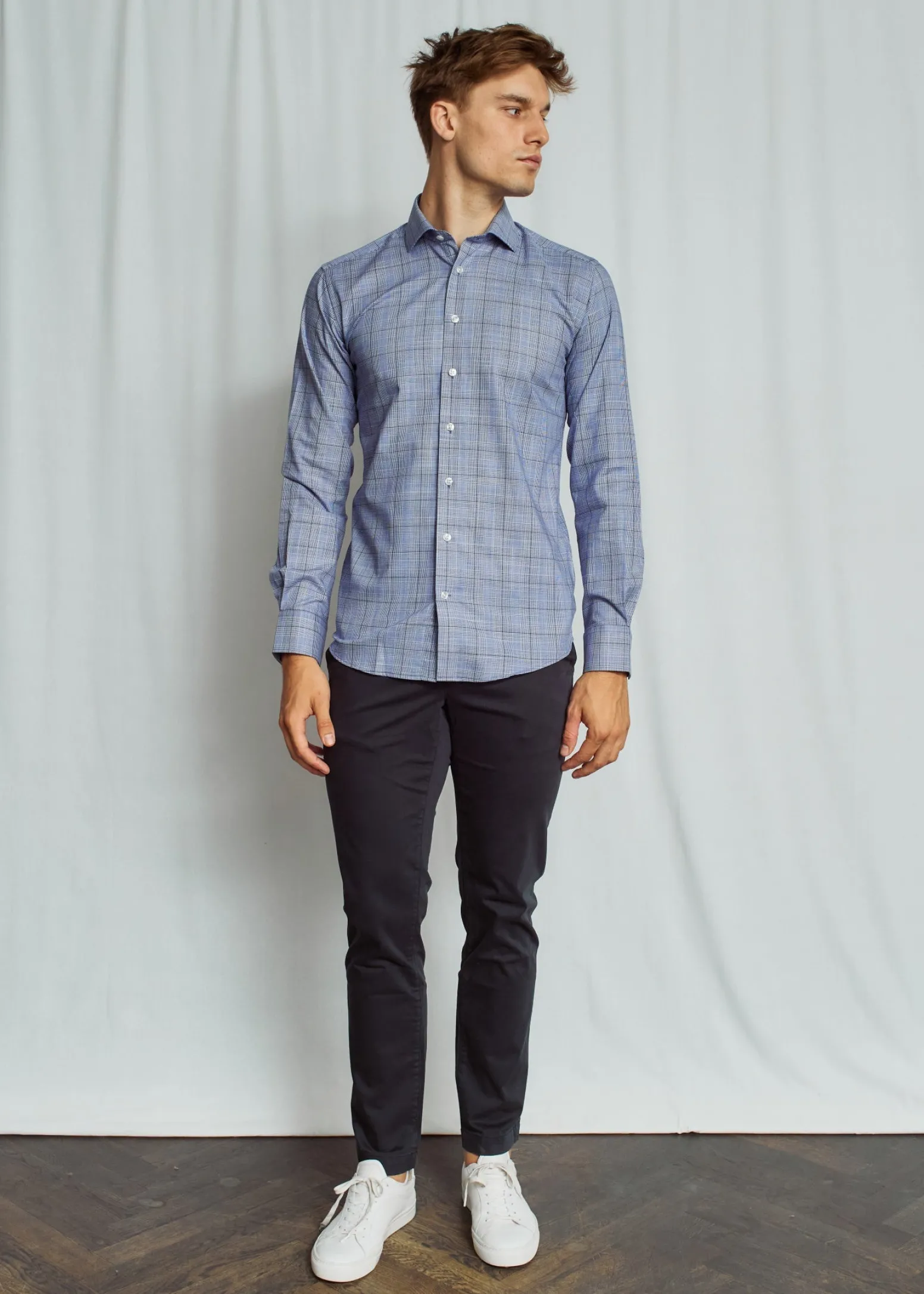 BS Walker Slim Fit Skjorta - Blue