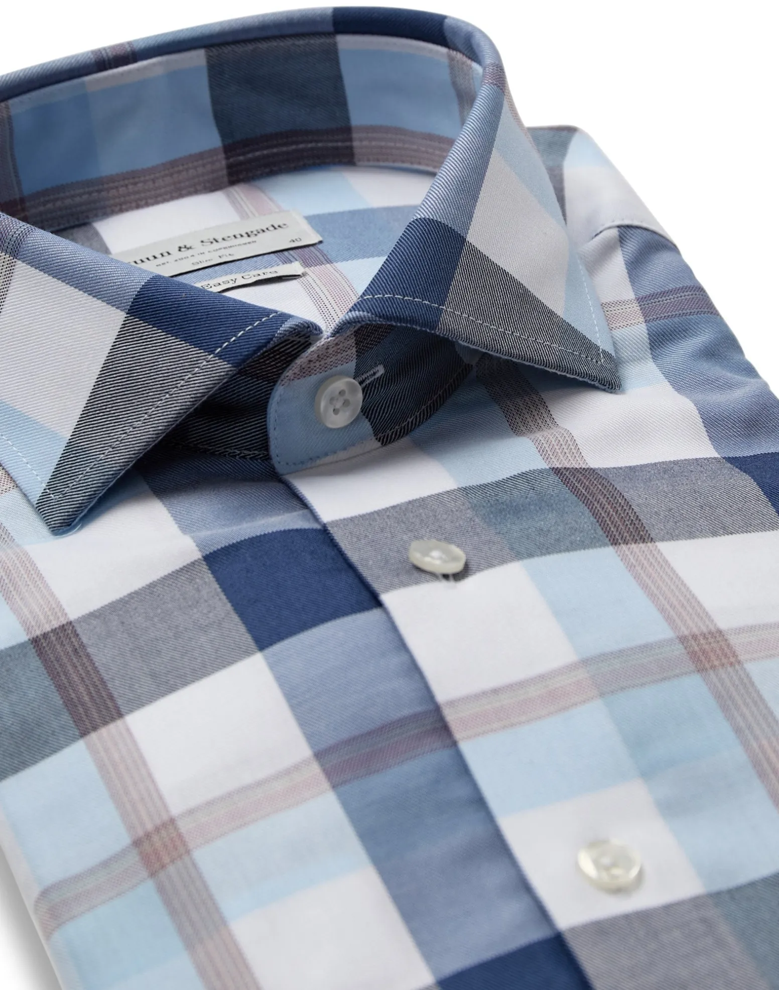 BS Watt Slim Fit Skjorta - Blue