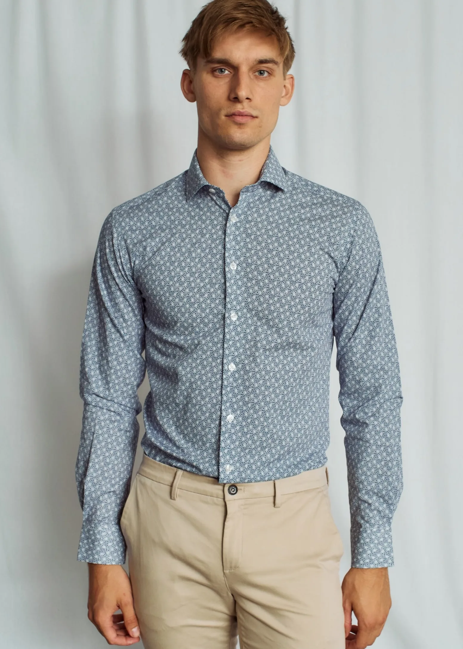 BS Whiteside Slim Fit Skjorta - Blue